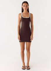 Kayla Mini Dress Chocolate