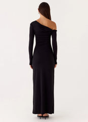 Jordana Twist Maxi Dress Black