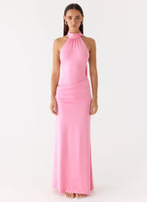 On My Way Bodysuit Maxi Dress Pink