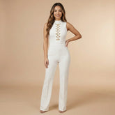Alexis Lace-Up Formal Jumpsuit