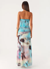 Isle Escape Mesh Maxi Dress Sea Splash
