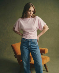 Duttini | Drape Cotton Tee For Women In White