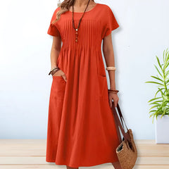 Marietta Pleated Maxi Dress