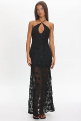 One Night Embellished Maxi Dress Black