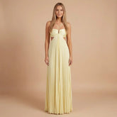 Riley Pleated Halter Maxi Dress
