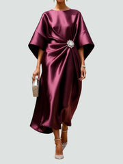Alessandra Satin Midi Dress