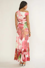 Moonlit Neckline Maxi Dress Floral