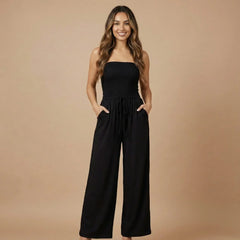 Maya Smocked Maxi Jumpsuit