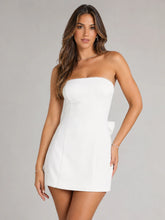Pearls Please A-Line Bow Back Mini Dress