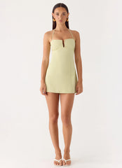 Leah Halter Mini Dress Sage