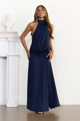 Iconique Halter Maxi Dress Navy
