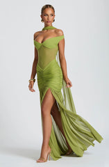 Raven Ruched Maxi Dress