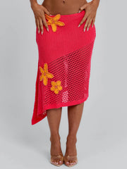 Natalie Coral Maxi Skirt