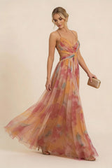 Angela | Women'S Romantic Sleeveless Maxi Wedding Guest Dress