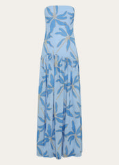 Eden Strapless Maxi Dress Blue