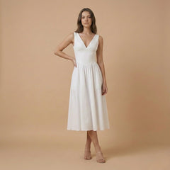 Isabelle V-Neck Midi Dress