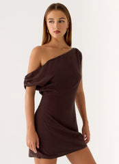 Mischa Mini Dress Chocolate Drizzle