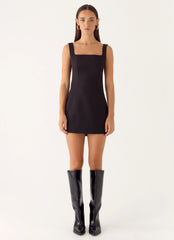 Brief Tension Mini Dress Black