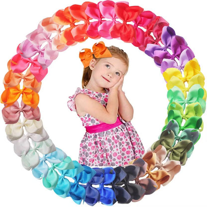 20/30/40Colors 6Inch Hair Bows Clips Large Big Grosgrain Ribbon Hair Bows Alligator Clips Hair Accessories for Girls Toddler Kid