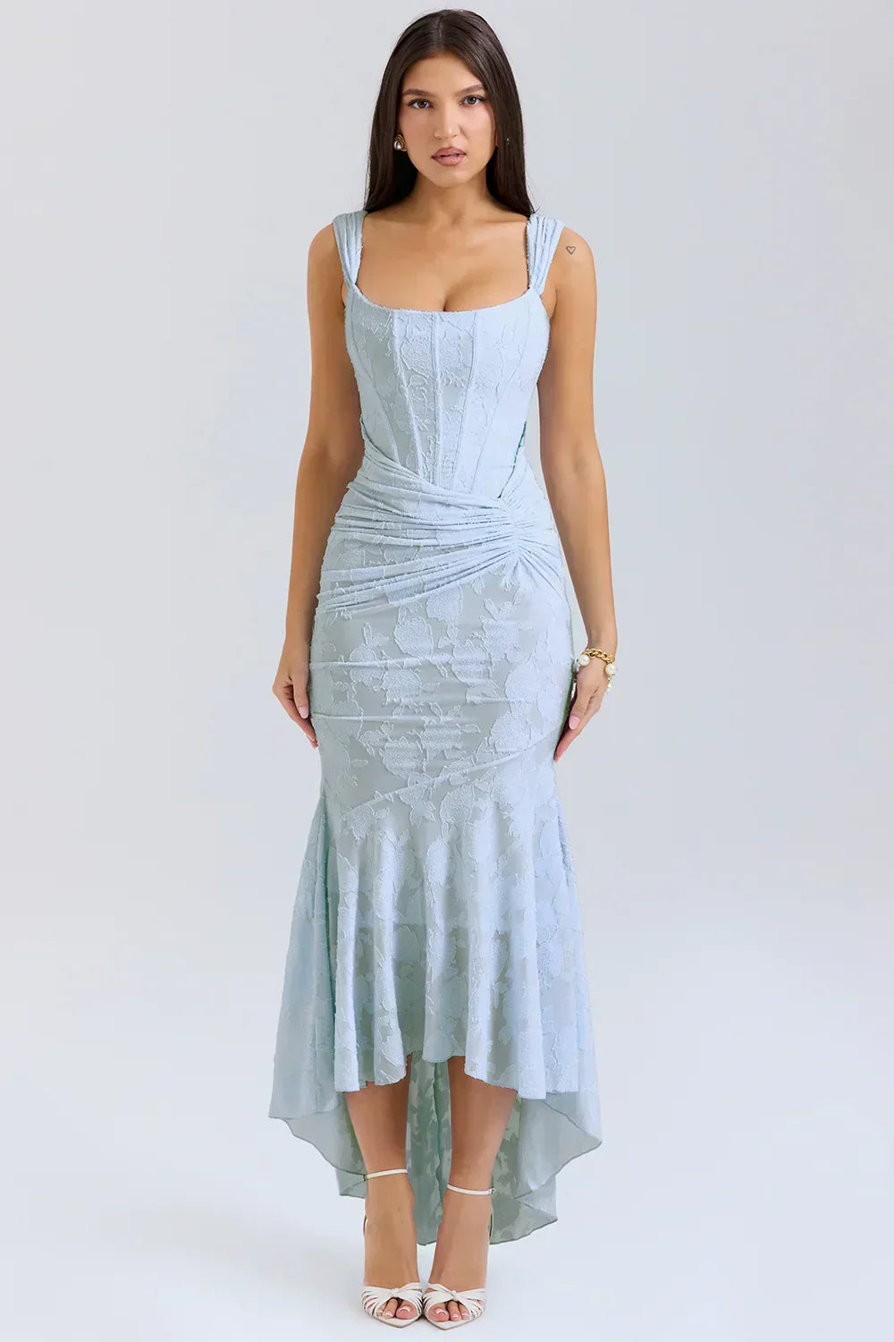 Carisia - Women'S Midi Dress With Floral Pattern