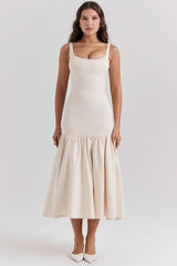 Isabella Ruffle Midi Dress