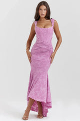Carisia - Women'S Midi Dress With Floral Pattern