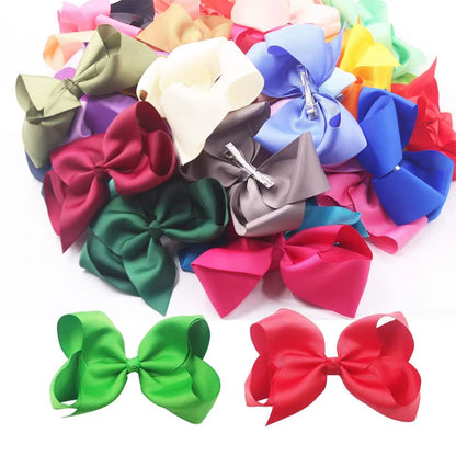 20/30/40Colors 6Inch Hair Bows Clips Large Big Grosgrain Ribbon Hair Bows Alligator Clips Hair Accessories for Girls Toddler Kid