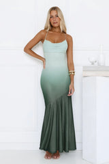 Fiora Ombre Maxi Dress Green