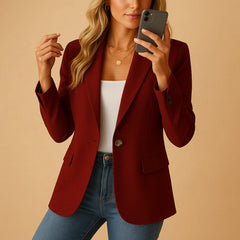 Rosalie Notched Single Button Blazer