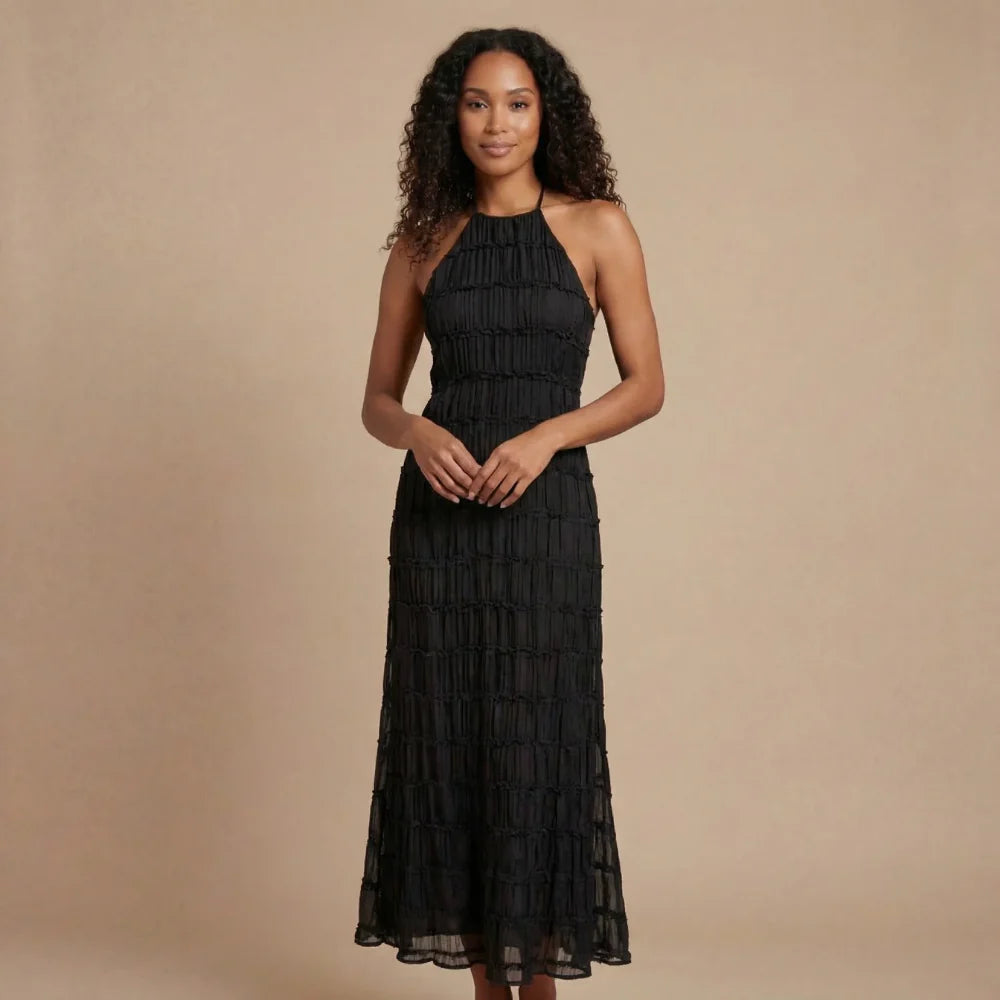Sienna Pleated Maxi Dress