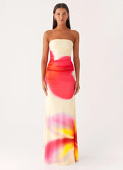 Iroha Strapless Maxi Dress Yellow