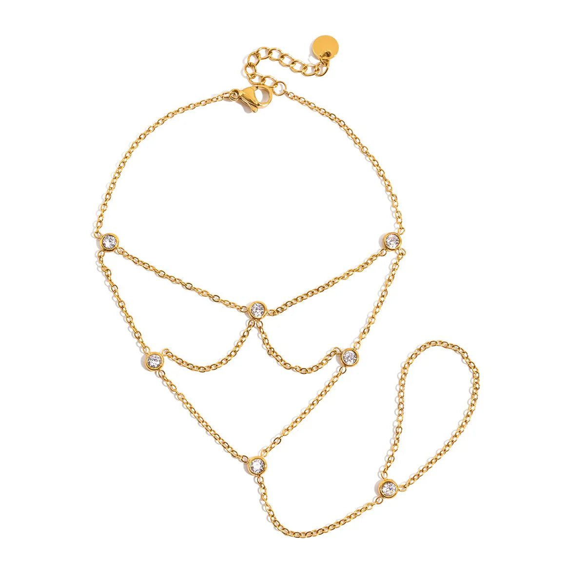 Elara Kristallen Ring Armband | 18K Goud