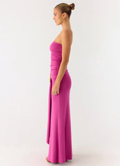Party After Party Shell Maxi Dress Dark Pink