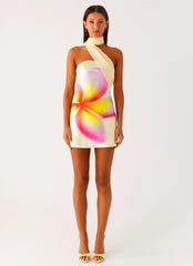 Isa Satin Mini Dress Yellow