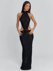 Albinae Black Maxi Dress