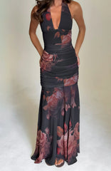 Midnight Silk Maxi Dress