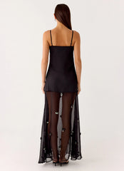 Jesiah Embellished Maxi Dress Black