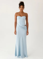 Emory Corset Maxi Dress Blue