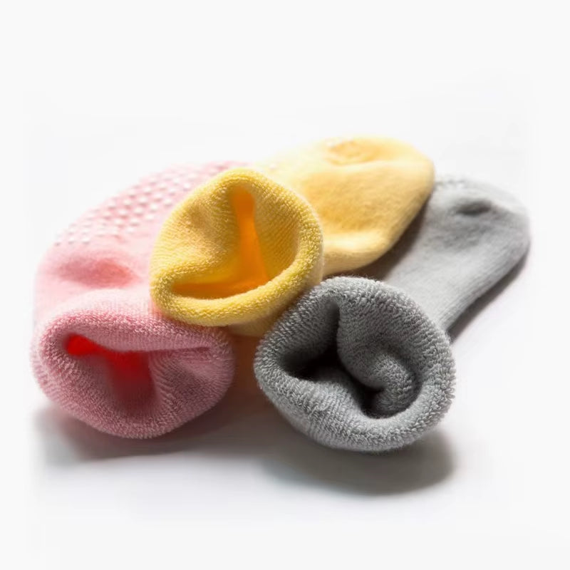 3Pairs Dreamshining Cotton Baby Socks Autumn and Winter Thicken Warm Newborn Boy Girl Floor Wear Antiskid Sock for Kids